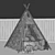 Kids Teepee Play Tent Hideout 3D model small image 8