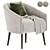 Curved Nest Armchair: Modern Comfort 3D model small image 1