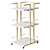 Elegant Gold Marble Bar Cart 3D model small image 1