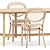 Elegant Thonet Chair Set & Arch Table 3D model small image 3