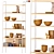 Sustainable Bamboo Shelving Unit 3D model small image 1