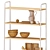 Sustainable Bamboo Shelving Unit 3D model small image 2