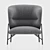 Japanese Elegance Lounge Armchair 3D model small image 2