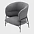 Japanese Elegance Lounge Armchair 3D model small image 4