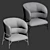 Japanese Elegance Lounge Armchair 3D model small image 5