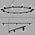 Contemporary Beem Black Chandelier Collection 3D model small image 3