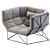 Modern Armchair FOXHOLE Design 3D model small image 3