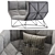 Modern Armchair FOXHOLE Design 3D model small image 6