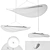 Modern White Tense Pendant Lamps 3D model small image 7