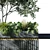 Green Benches with Plants: Urban Furniture 3D model small image 4