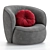 Modern Ovata Lounge Chair 3D 3D model small image 1