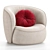 Modern Ovata Lounge Chair 3D 3D model small image 3