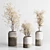 Autumn Concrete Vase Plant Set 3D model small image 3