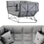 Modern FOXHOLE Sofa Design 3D model small image 7