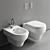 Charme Wall-Hung Toilet Bidet 3D model small image 1