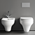 Charme Wall-Hung Toilet Bidet 3D model small image 3