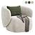 Elegant Comfort SWELL Armchair 3D model small image 1