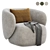 Elegant Comfort SWELL Armchair 3D model small image 2