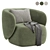 Elegant Comfort SWELL Armchair 3D model small image 3