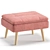 Velvet Pink Pouffe Charlie Ottoman 3D model small image 5