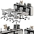 Office Meeting Table 374 3D model small image 1