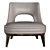 Regal Embroidered Accent Armchair 3D model small image 3