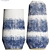 Azure Ceramic Vases Set 3D model small image 1