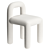 Cozy Boucle Tubular Dining Chair 3D model small image 1