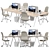 Modern Office Furniture Set 3D model small image 1