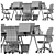 Modern Office Furniture Set 3D model small image 6