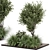 Outdoor Garden Bush Tree Set 3D model small image 1