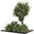 Outdoor Garden Bush Tree Set 3D model small image 3