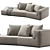 Sleek Modern Flexform PERRY Sofa 3D model small image 1
