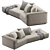 Sleek Modern Flexform PERRY Sofa 3D model small image 6