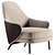 Modern Minotti Armchair 3D Model 3D model small image 1