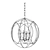 Modern Gold Orb Chandelier Light 3D model small image 2