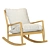 Dilma Linen Rocking Armchair 3D model small image 3