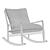 Dilma Linen Rocking Armchair 3D model small image 4