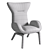  Designer Italian Lounge Armchair 3D model small image 3