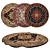 Set of 6 Round Carpets 3D model small image 1