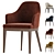 MARCO Upholstered Wooden Chair 3D model small image 3