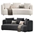 Modern YVES Sofa Design By Porada 3D model small image 2