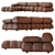 Modern Italian B&B Sofa Design 3D model small image 3