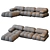 Modern Italian B&B Sofa Design 3D model small image 5