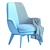 Contemporary Maxalto Poltrona Chair 3D model small image 7