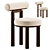 Modern Upholstered Dining Chair 3D model small image 1