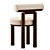 Modern Upholstered Dining Chair 3D model small image 3