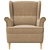 Strandmon Ikea Beige Armchair 3D model small image 2