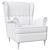 Strandmon Ikea Beige Armchair 3D model small image 3