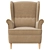 Strandmon Ikea Beige Armchair 3D model small image 5